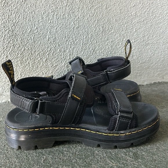 Dr. Martens Black Forster Sandals Size 7 Men's 8 Women's Gorpcore Grunge Goth - Picture 5 of 9